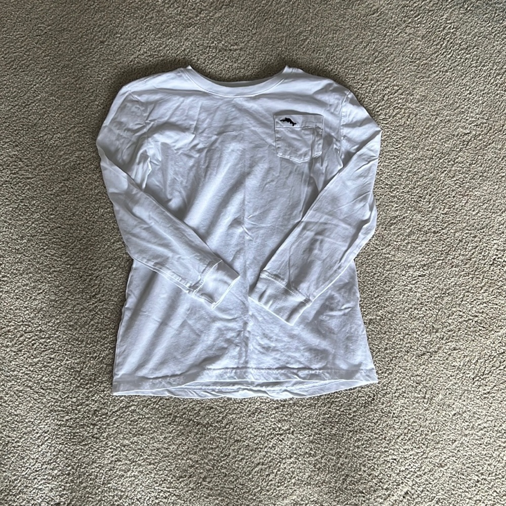 Tommy Bahama Long Sleeve T-Shirt White Size (10/12)